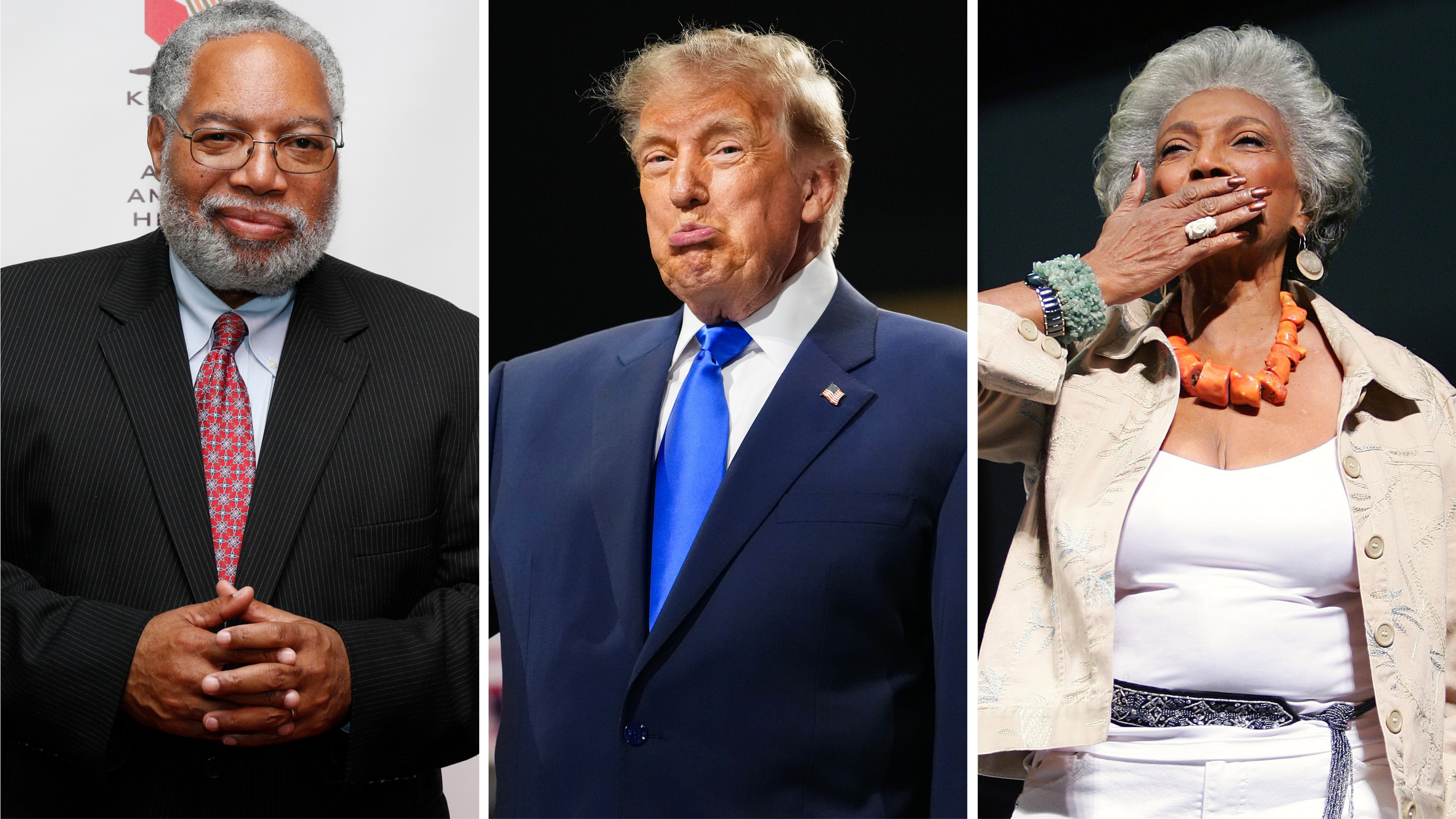 From left: Lonnie Griffith Bunch III, the president, Nichelle Nichols aka Uhura.